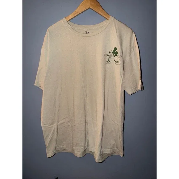 Disney Nature Heals Camping Graphic T-Shirt XL Cream Mickey Mouse & Friends Tee - Picture 5 of 7